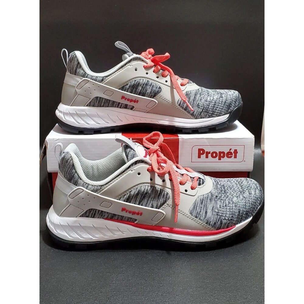 Propet Visper Womens Hiking Shoe Gray Size 6.5 2E Extra Wide Vibram Sneaker NEW - Picture 2 of 9